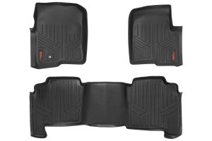 Ford F-150 Floor Mats - Front + Rear - Rough Country - Heavy Duty Floor Armor - '04-'08